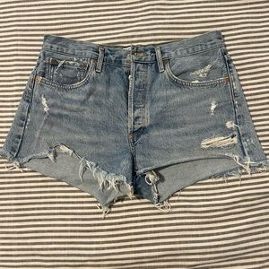 AGOLDE Parker distressed jean shorts size 30